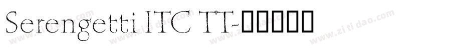 Serengetti ITC TT字体转换